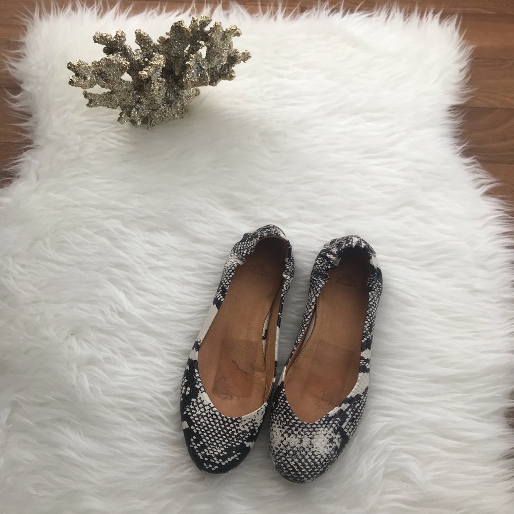 Peter Millar Anaconda Embossed Leather Ballet Flat
